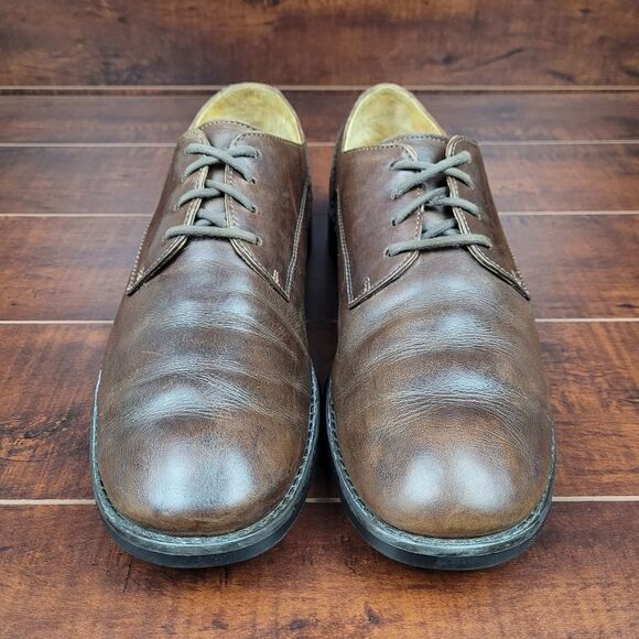 Timberland Waterproof Brown Leather Plain Toe Casual Dress Shoe Mens Size 9.5 - Picture 3 of 9